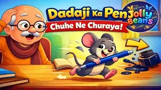 Dadaji Ka Pen &ndash; दादाजी का पेन | Funny Mouse Story Song for Kids | Hindi Rhymes