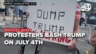 Protesters rally against Trump administration on Fourth of July