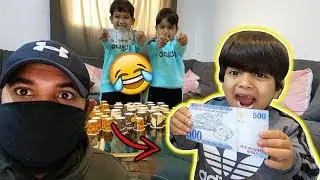 سوينا تحدي الأكواب شوفو مين ربح الألف ريال🥤😱