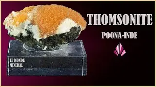🇮🇳 Thomsonite de Poona (Inde) &ndash; Aiguilles orang&eacute;es - Ref564