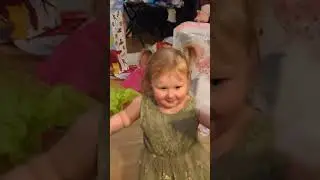 Aurora being a cute stinker at her 2nd birthday party