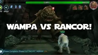 SWGOH: Wampa Vs The Rancor! Heroic Pit Raid
