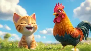 The Wild Rooster and the Lost Kitten | Fun Adventure Song for Kids 🚲Best Children's Songs