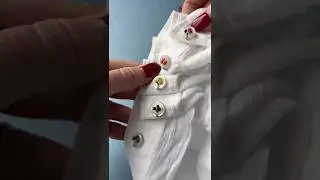 Let's play with needle and thread 🧵//Hand embroidery on shirt button #handembrodiery #art #review