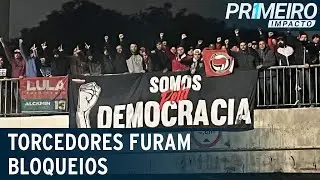 Torcedores rompem bloqueios e exaltam democracia | Primeiro Impacto (02/11/22)