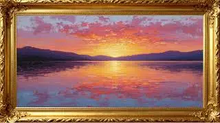 Silent Lake Morning &ndash; 4K Oil Painting Ambience for TV Display | 4K Frame TV Art