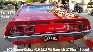 1970 Ford Torino Cobra 429 SCJ Ram Air Shaker 375hp 4 Speed Drag Pack 1 of 1475 Made in 70 Super Jet