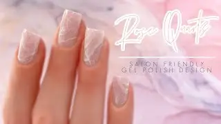 Subtle Rose Quartz Effect | Salon Friendly Nail Art | Gel Polish Design