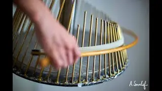 Waterphone MegaBass played with a curved bow BACH.Bogen