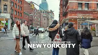 New York Manhattan Winter Walk, Broadway, 8th Avenue, 34th Street, SoHo, Little Italy, 5th Avenue