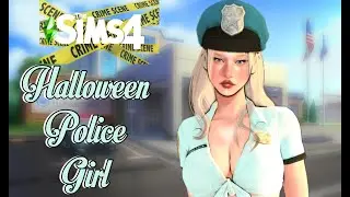 Sims 4 🍬 | Create a Police Girl 🎃| All CCs and TrayFiles 🕷️🕸️ | 👻 Halloween Series #2