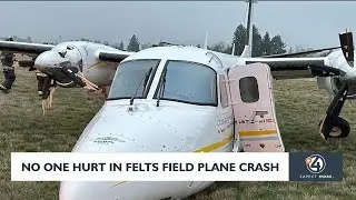 No one hurt in Felts Field crash