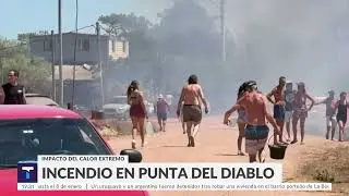 Se incendio un comercio en Chui, Brasil, dos bomberos resultaron heridos.