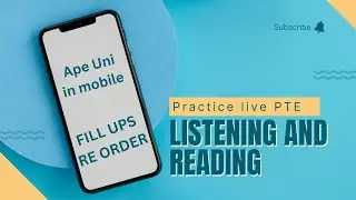 APE UNI #PTE practice with mobile phone phone READING AND LISTENING...