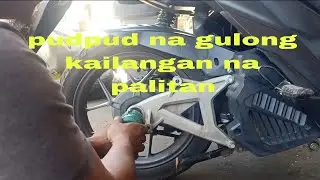 pagpapalit Ng gulong sa rear tire Ng Honda click)(Beast tire)