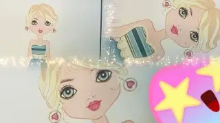 Relaxing art satisfying art (fashion runway sticker book)ASMR 
