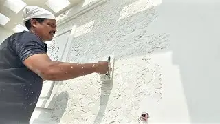  வீடு அழகானTexture wall design Interior and Exterior design | wall putty texture painting |Januarts 