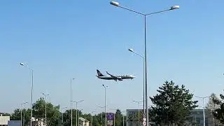 Ryanair landing at Bucharest Henri Coandă International Airport
