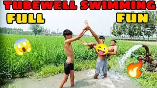 village boy tubewell bathing | tubewell swimming hot vlog | ❤️😱
