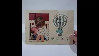 Baby Shower | Print on wood | Birth Announcement | Baby&rsquo;s Arrival | Newborn Keepsake | New Baby Gift