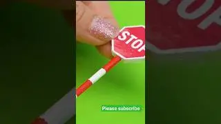 Diy miniature Traffic signs l Easy to make #mydiyminiatures #miniaturediy #dollhouse #diycrafts