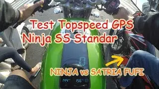 Top Speed GPS Ninja SS Standar | Ninja vs Satria FU Injeksi | Ninja Open Kips