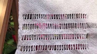 Como bordar bainha aberta em sacaria !