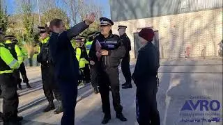 Уличный брифинг и патрулирование на трамвайной остановке Авраам Мосс #OpAVRO