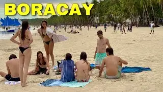 Boracay Island, Philippines | Walking the Best White Beach in the World | HABAGAT 2024-Rainy Season