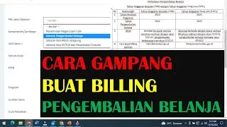 CARA BUAT BILLING PENGEMBALIAN BELANJA