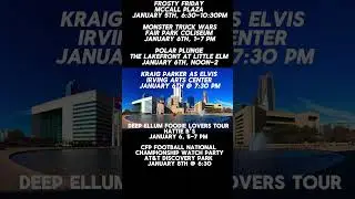 Dallas/Fort Worth weekend events for January 5-8th 2024 #dallasfortworth #weekendevents