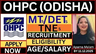 Odisha Hydro Power Recruitment 2025 | OHPC Management & Engineer Trainee Recruitment 2025 |#odisha 