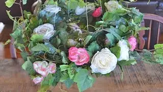 DIY Romantic Hanging Floral Chandelier