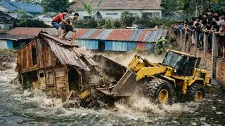 Excellent Starting Perfect New PROJECT!! Delete Small POND Process by Mini dozer Push, Dump Truck