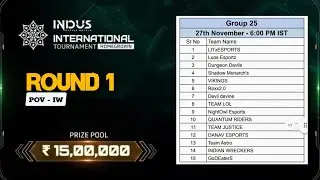 INDUS INTERNATIONAL TOURNAMENT - ROUND 1 | FULL POV @IndusGame