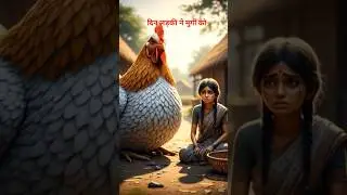 A pyari Si ladki had a hen that laid lots of eggs 😭 #hen #ai #egg #shorts #viralshorts