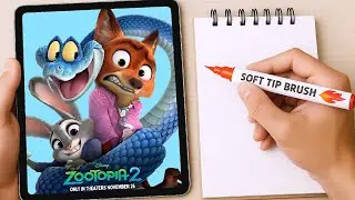 Drawing Zootopia's Nick Wilde: Different K-Pop Eras Fan Art