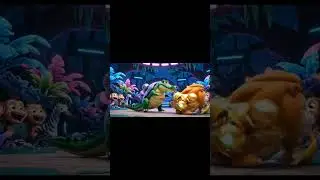 🦁 Lion vs 🐊 Crocodile | Neon Jungle Cartoon Battle