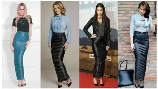 classical and comfortable pencil leather skirts for women's new trend for office wear #leather
