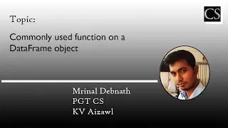 6 - Commonly used function on DataFrame Object in pandas