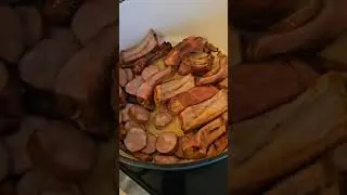 Hearty Cabbage Stew: Bacon, Sausage & Smoked Meat Combo #foodie #shorts #foodblogger #food