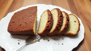 Easy Vanilla Sponge Cake Recipe | How To Make Basic Sponge Cake | Plain Sponge Cake with Milk & Egg