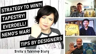 Designers Board Games Strategy Ep. 1 - Tapestry, Everdell, Nemo's War - Stella's Tabletop Diary