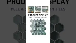 Peel and stick hexagon green tiles#vividtiles#peelandsticktile#homedecor#peelandstick
