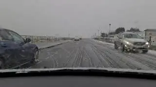 Great Yarmouth to Gorleston Clifftop Car Park IN THE SNOW