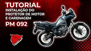 TUTORIAL DE INSTALAÇÃO PROTETOR DE MOTOR E CARENAGEM SAHARA 300   PM092