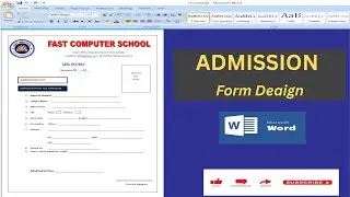 HOW to make Admission form in MS Word / MS Word Mein Admission form kaise Banaen /MS WORD TUTORIAL