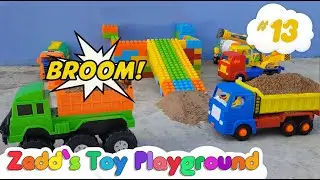 Excavator, Dump Truck, Road Roller Construction Vehicle & Lego Toys for Kids