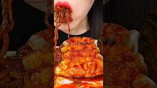Hot full of spicy noodles 🍜 #mukbang #munchingsounds #eatingsounds