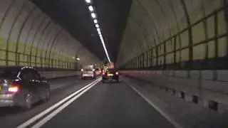 Driving through the Dartford Tunnel Crossing M25